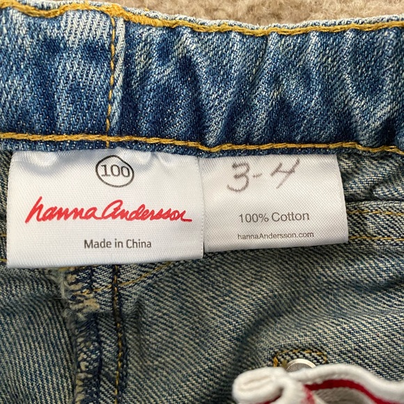 Girls Hanna Andersson Patch Jeans 3T 100 - Picture 4 of 5